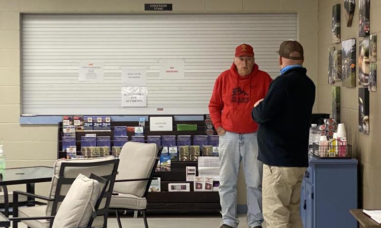 Brochures and coffee are available at the welcome center