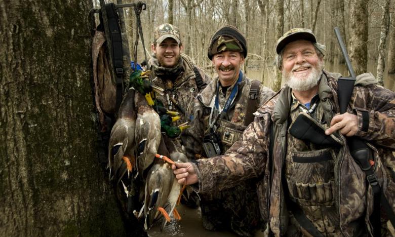 Group shows off their kills at the Bayou Meto Wildlife Management Area