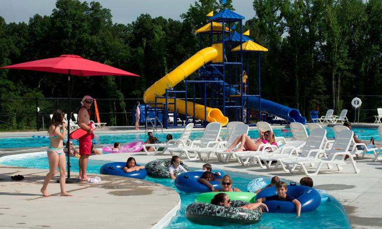 Floating the Lazy river at Crenshaw Springs Water Park