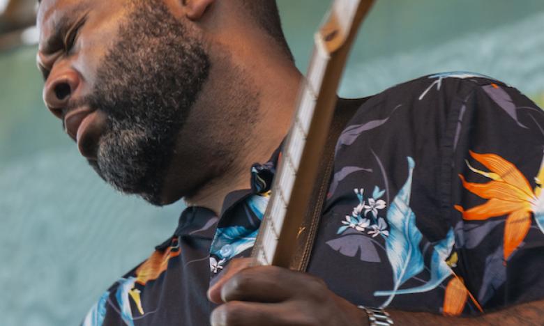 Artist on stage at King Biscuit Blues Festival