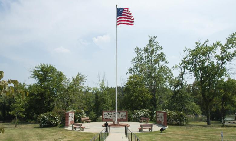 The Century Wall is a highlight of the Black River Overlook Park.