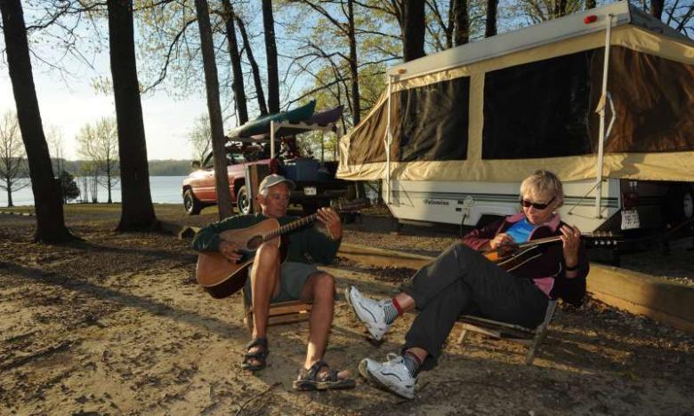 Lake Frierson State Park offers great camping facilities.