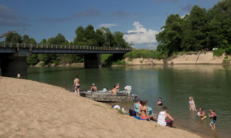 The Current River is great for all kinds of water sports.