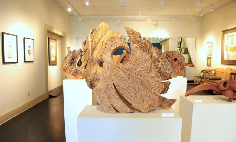 Inside Justus Fine Art Gallery in downtown Hot Springs. 