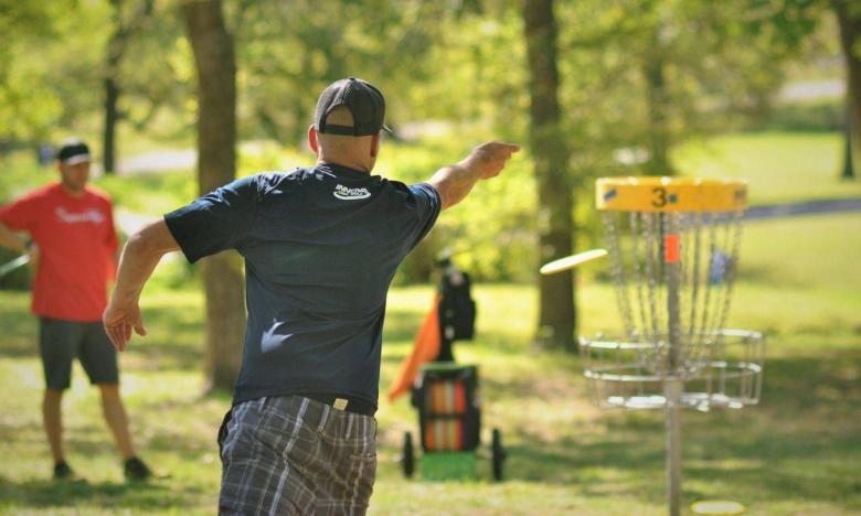 Enjoy a game of disc golf at Craighead Forest Park.