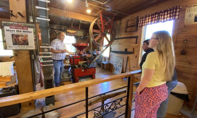 Interpretive tour of the grist mill