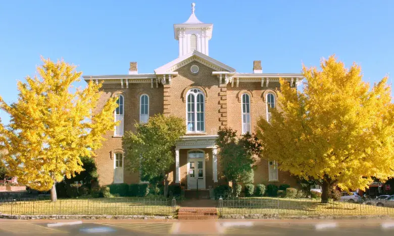 The historic Randolph County Courthouse is the centerpiece of a lively downtown Pocahontas.