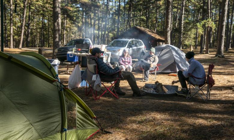 Tent camping at Petit Jean State Park