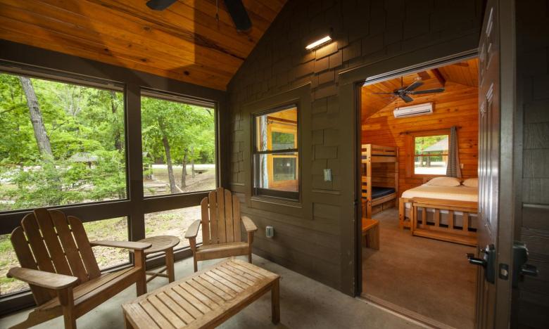 A Camper Cabin at Devil's Den State Park