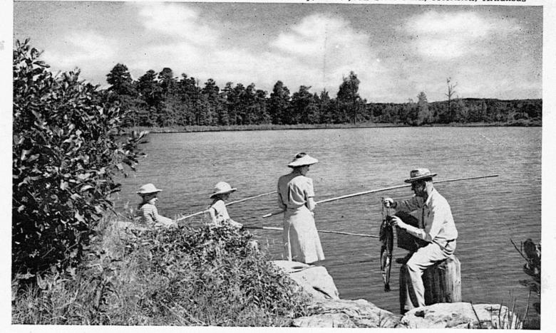 Fishing at Lake Bailey at Petit Jean State Park