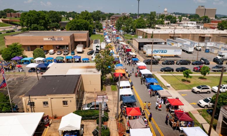 Tents at Juneteenth in Da Rock