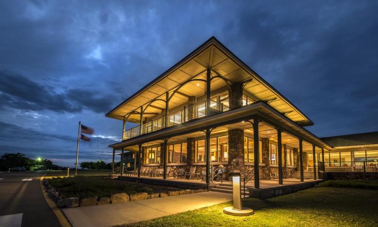 The Lodge at Queen Wilhelmina State Park offers 40 guest rooms as well as an on-site restaurant where you can refuel after hiking the trails.