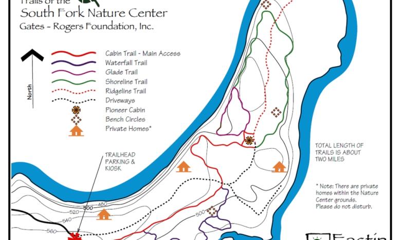 South Fork Nature Center trail map