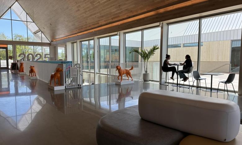 The inside is expansive and open.