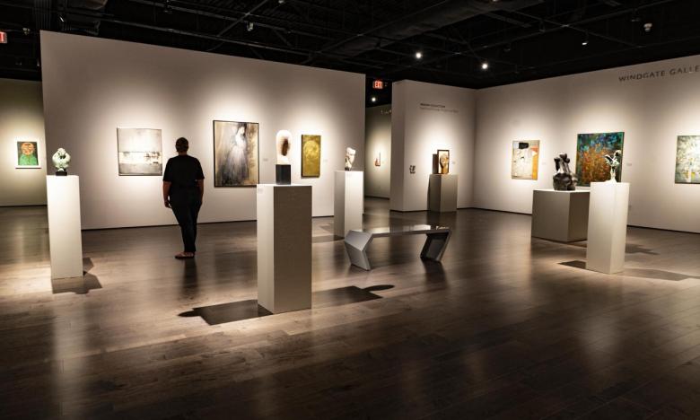Explore the changing exhibits at the Bradbury Art Museum. 