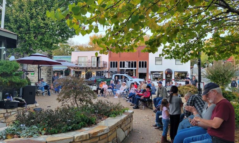 Head to historic downtown Hardy for unique shops and live music in Dr. Thompson Park.
