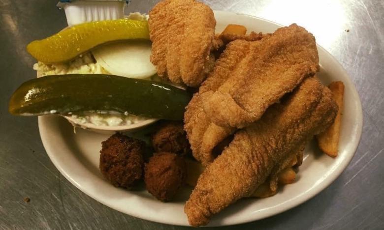 Benny Bob's Barbecue is also known for their great fried catfish plate.