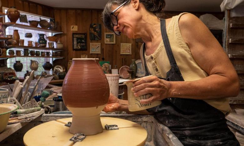 Pottery being made at Ozark Folk Center State Park