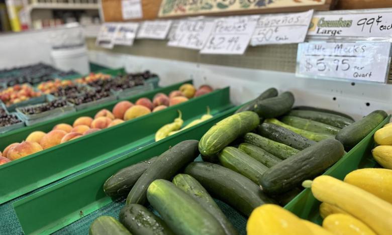 Vegetables at Vanzant's Market in Lowell