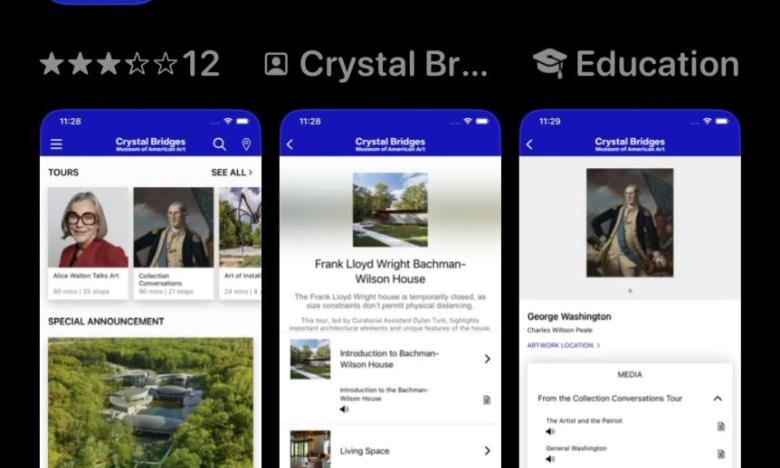 The indoor app for Crystal Bridges Museum of American Art