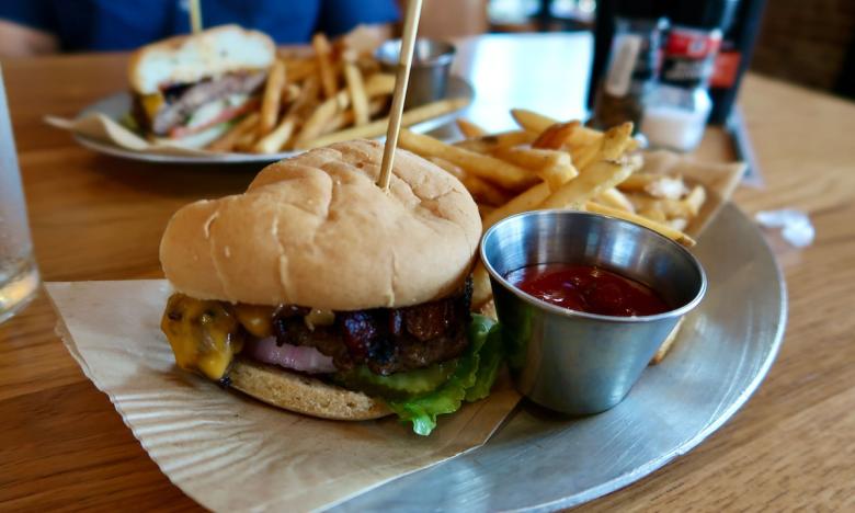 burger and fries