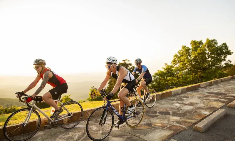 Biking at the top of Mount Magazine