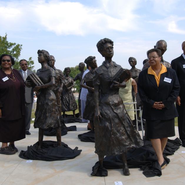 Little Rock Nine Statue at the Arkansas State Capitol
