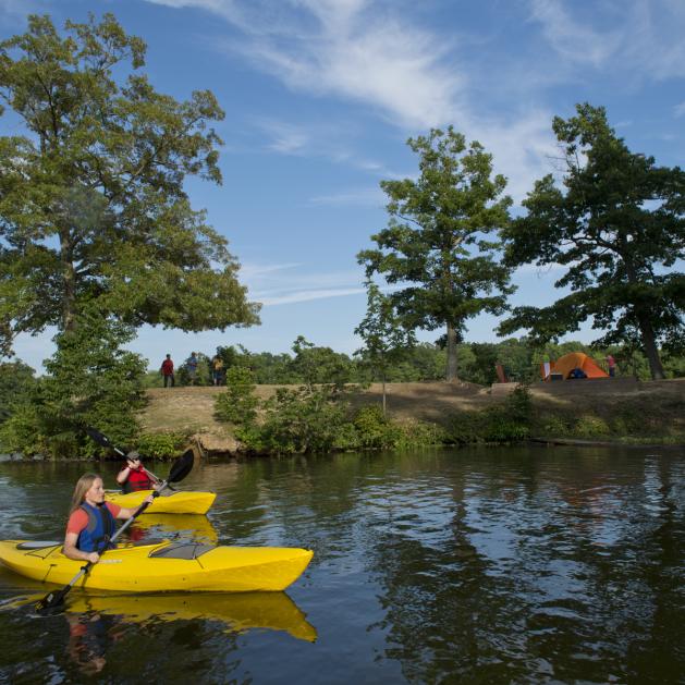 kayaking on Bear Creek Lake 