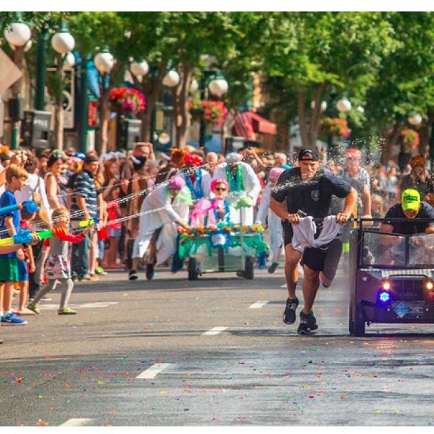 The World Championship Running Of The Tubs in Hot Springs