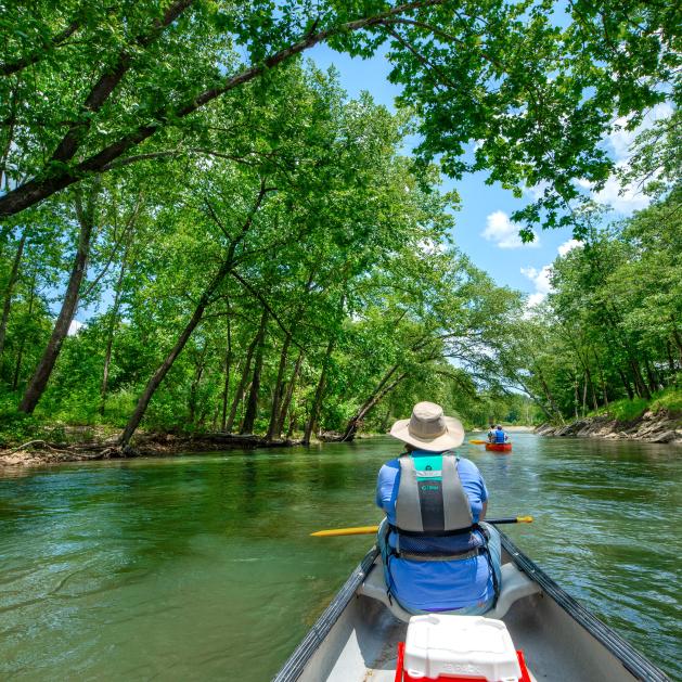 Paddling the Caddo River