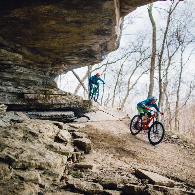 Biking past Blowing Springs, Bella Vista
