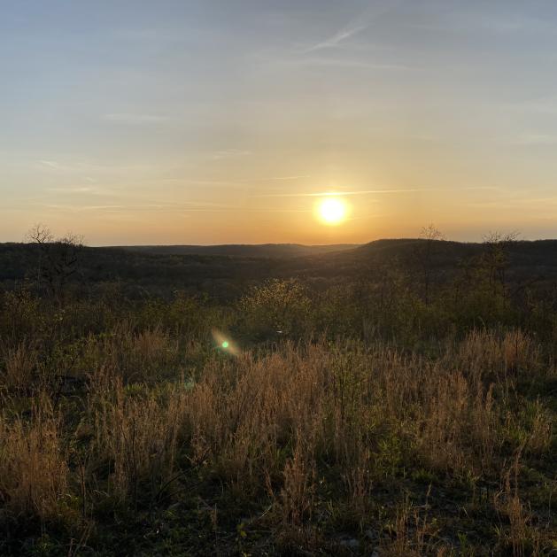 A sunset view near Bertucci's Country Cabin