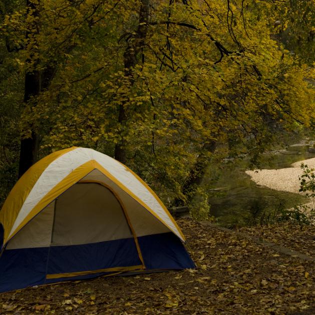 Tent camping at Blanchard Springs Recreation Area