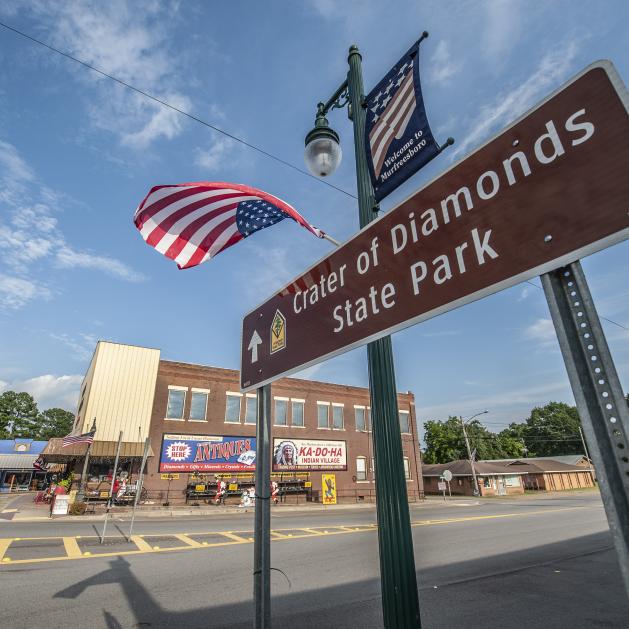 Crater of Diamonds State Park sign
