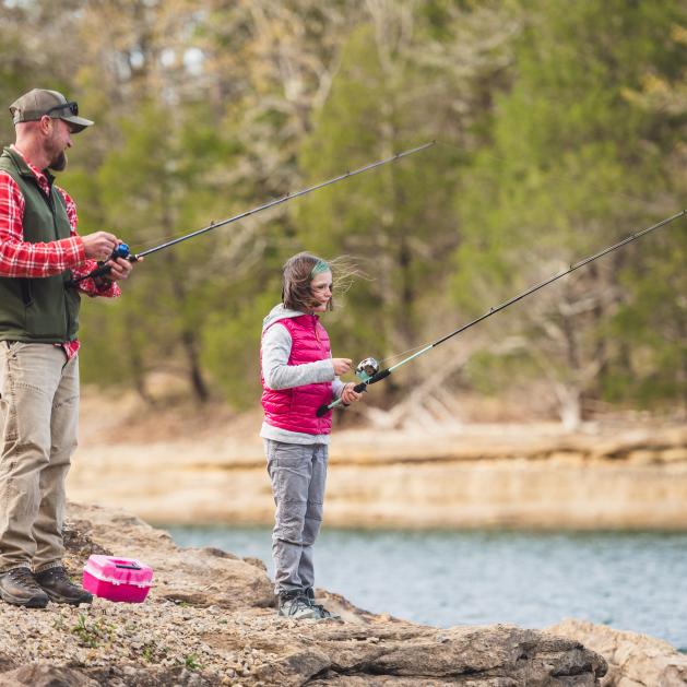 Bank fishing in Arkansas