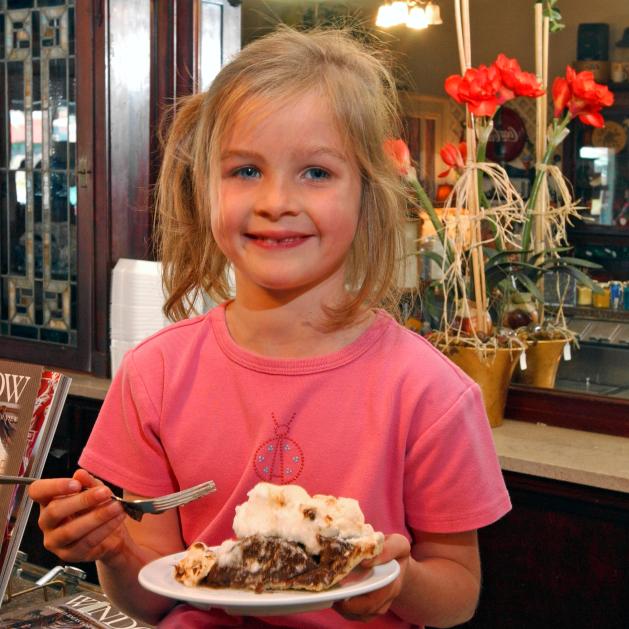 Little Girl enjoys Pie in Arkansas