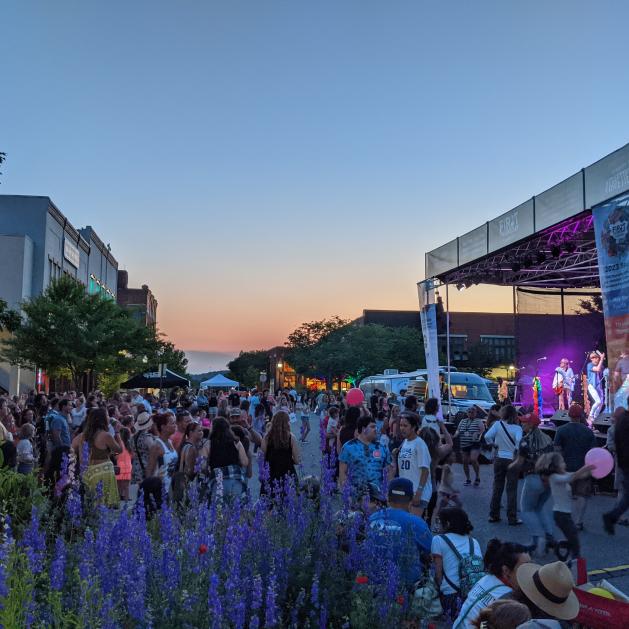 Downtown Fayetteville on First Thursday