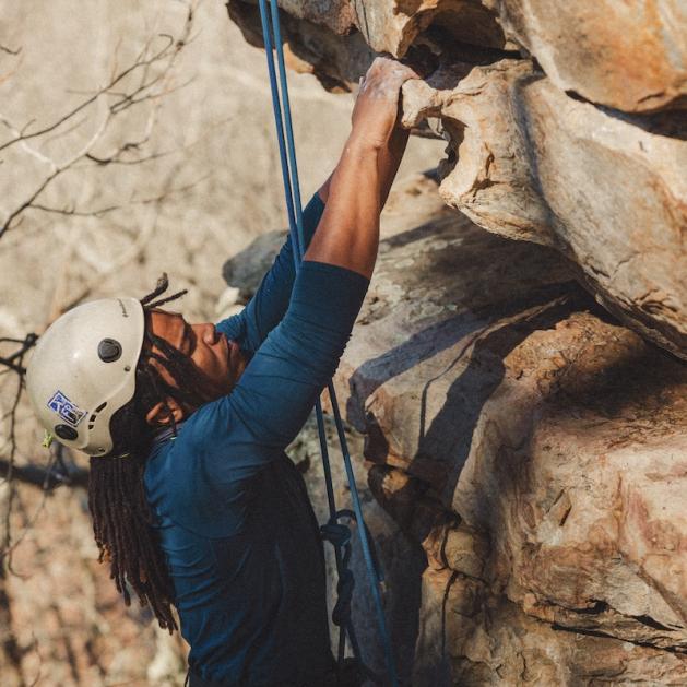 Rock climbing at Jamestown Crag