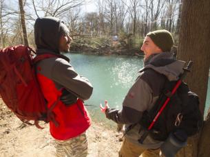 Winter hiking at Pinnacle Mountain State Park 