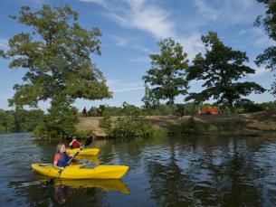 kayaking on Bear Creek Lake 