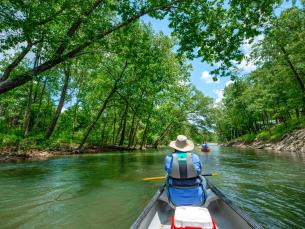 Paddling the Caddo River