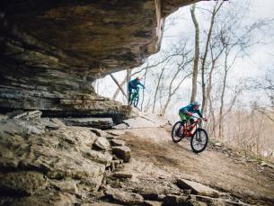 Biking past Blowing Springs, Bella Vista