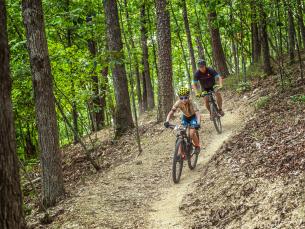 Riding the trails 