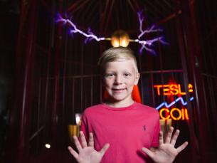 The Guinness World Record for most powerful Tesla coil at Mid American Science Museum, Hot Springs