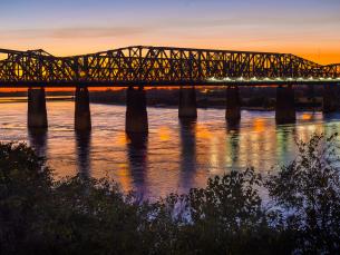 The Big River Crossing spans the legendary Mississippi River