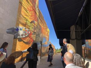 Colorful mural in downtown Fayetteville