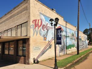 Mural in Stamps, Arkansas 