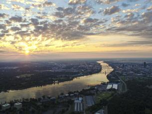View of the Arkansas River from North Little Rock 