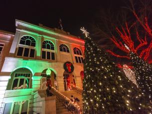 Holiday Lights in Downtown Bentonville 