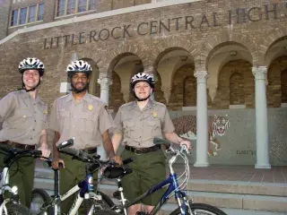 Civil rights bike tours at Little Rock Central High School